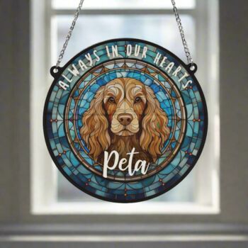 Cocker Spaniel Chocolate Memorial Suncatcher, 4 of 6