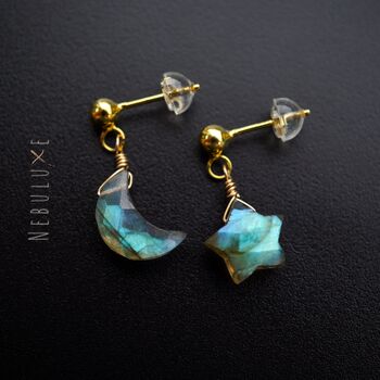 Labradorite Stud Earrings, 3 of 9