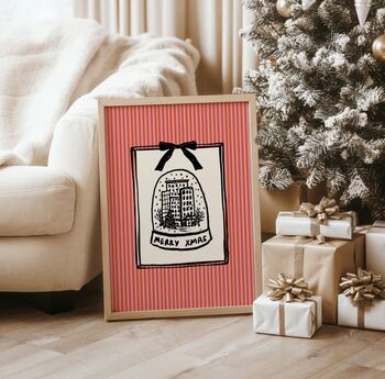 Christmas Snow Globe Print, 4 of 4