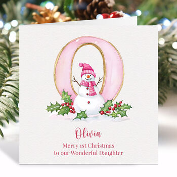 Personalised Christmas Card For Girl, 4 of 4