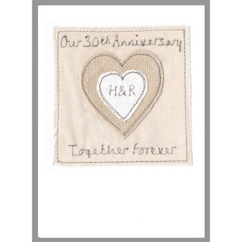Personalised 15th Crystal / 30th Pearl Anniversary Card, 2 of 10