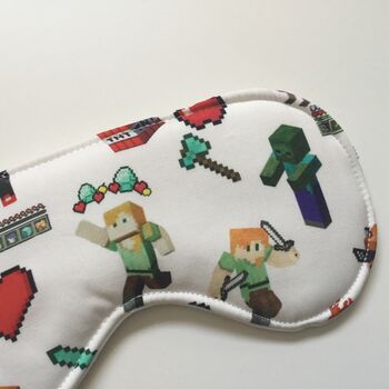 Cotton Eye Mask In Mine Craft Print, 6 of 6