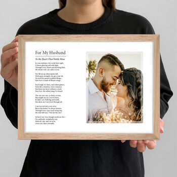 For My Husband Personalised Photo Poem Print, 3 of 6