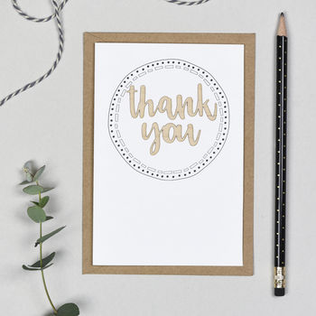 Thank You Wooden Words Card, 3 of 3