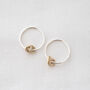 9ct Gold And Silver 30th Birthday Hoop Earrings, thumbnail 8 of 10