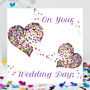 Butterfly Wedding Card With Two Butterfly Love Hearts, thumbnail 1 of 12