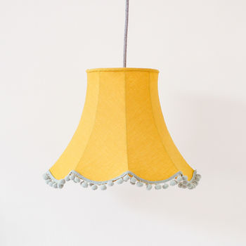 Mustard Linen Traditional Lampshade, 5 of 7