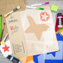 Reusable Plastic Stencils Five Pcs Stars With Brushes, thumbnail 1 of 5