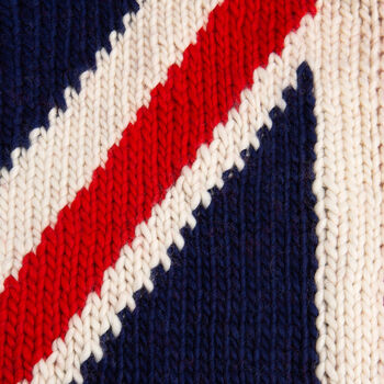 Union Jack Blanket Traditional Knitting Kit, 8 of 8