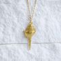 925 Sea Shell Charm 18 K Gold Necklace Fine Jewelry, thumbnail 1 of 8