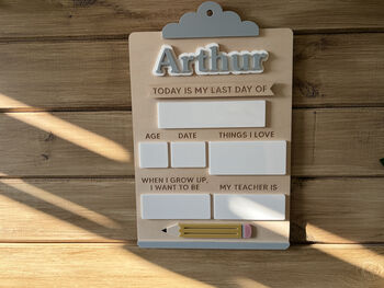 Personalised First And Last Day Of School Sign Memory Board, 3 of 9