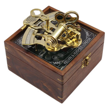 Brass Sextant With Wooden Box, 7 of 9