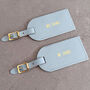 Something Blue Leather Wedding Luggage Tag, thumbnail 1 of 7