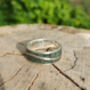 Silver Ring, Westmorland Green Slate, Silver Wave Inlay, thumbnail 1 of 7
