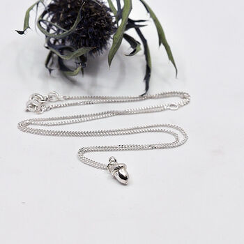 Acorn Necklace In Sterling Silver, 3 of 11
