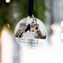 Personalised First Christmas Married Photo Decoration, thumbnail 5 of 6