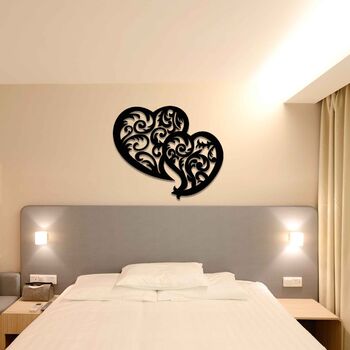 Modern Wooden Hearts Wall Art: Love Home Decor, 4 of 9