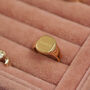 ‘Loved’ Engraved Signet Ring, thumbnail 4 of 7