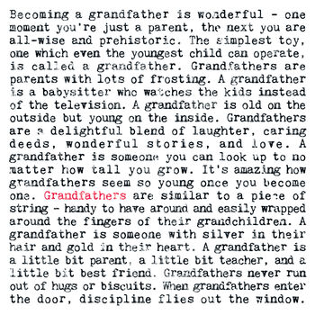 Grandfather Card, 2 of 4