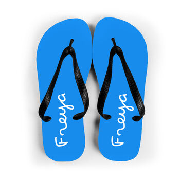 Personalised Blue Summer Style Flip Flops, 2 of 6
