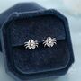 Sterling Silver Super Cute Jumping Spider Stud Earrings, thumbnail 2 of 12