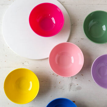 Small Melamine Bowl Multicolour Set Of Six, 4 of 4