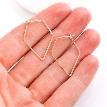 Diamond Hoop Earrings In Rose Gold Fill, 3 of 7