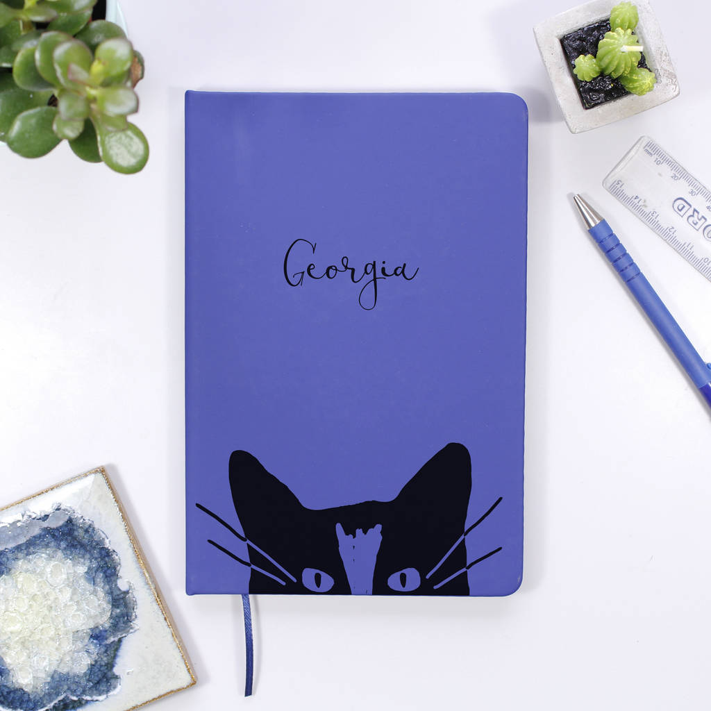 Personalised Cat Notebook By Olivia Morgan Ltd