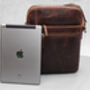 Men's Leather iPad Cossbody Flight Bag, thumbnail 10 of 10