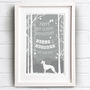 Personalised Wedding Anniversary Print With Dog, thumbnail 6 of 6