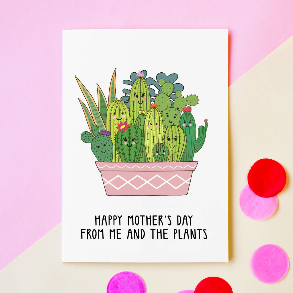 Plant Mom Card Cute Happy Birthday Card for Her Plants Card Card for Plant Lovers