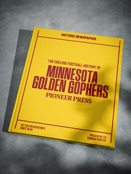 Minnesota Golden Gophers College Football Personalised Newspaper History Book, 8 of 9