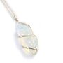 Silver Plated Raw Opalite Pendant Necklace, thumbnail 2 of 4