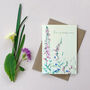 Foxgloves And Wildflowers Mother's Day Card, thumbnail 1 of 2
