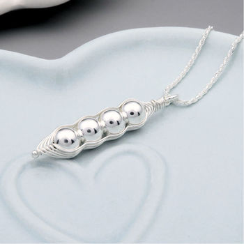 Sterling Silver Peapod Necklace, 2 of 4
