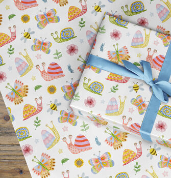 Snail And Butterfly Wrapping Paper, 2 of 3