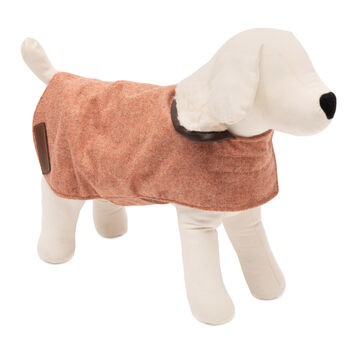 Luxury Sandstone Tweed Dog Coat, 2 of 3