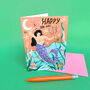Gold Foiled Mermaid Birthday Card, thumbnail 3 of 5