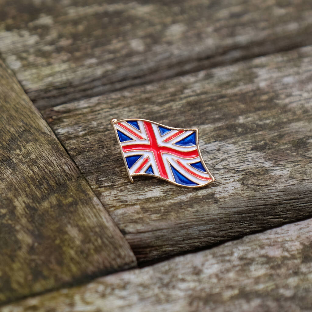 British Union Jack Flag Lapel Pin Brooch, 1 of 6
