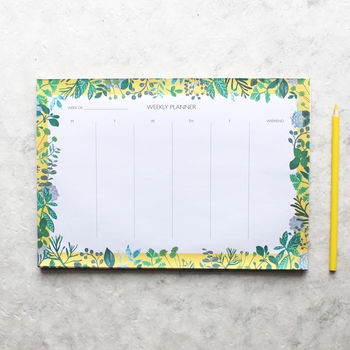 Floral Weekly Planner Notepad, 3 of 3