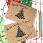 Personalised Christmas Tree Card With Gold Dots, thumbnail 1 of 5