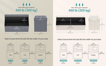 Foldable Storage Bench Ottoman With Lid, 2 of 7