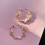 Handmade Jumbo Gold Star Hoop Earrings, thumbnail 1 of 7