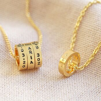 Personalised Gold Sterling Silver Bead Necklace, 2 of 11