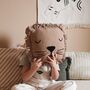 Lion Face Embroidered Cushion, thumbnail 1 of 3