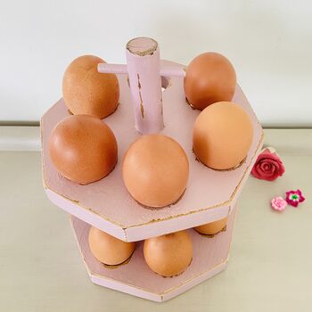 Antique Pink Egg Rack Holds 12 Eggs ~ Four, 5 of 10