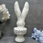 37cm Off White Stone Effect Rabbit Bust Statue Ornament, thumbnail 6 of 12