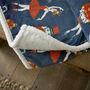 Nutcracker Navy Fleece Throw With Sherpa 41021115, thumbnail 3 of 4