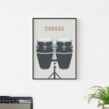 Conga Drum Print | Percussion Music Poster, 9 of 9