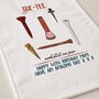 Personalised Six Tee Tea Towel 60th Birthday Gift For Golfers, thumbnail 4 of 8